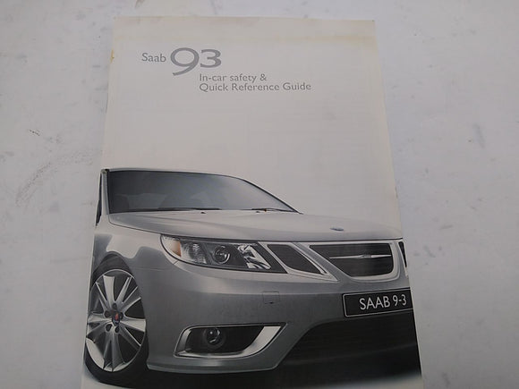 Saab 9-3 Owner's Manual Booklet