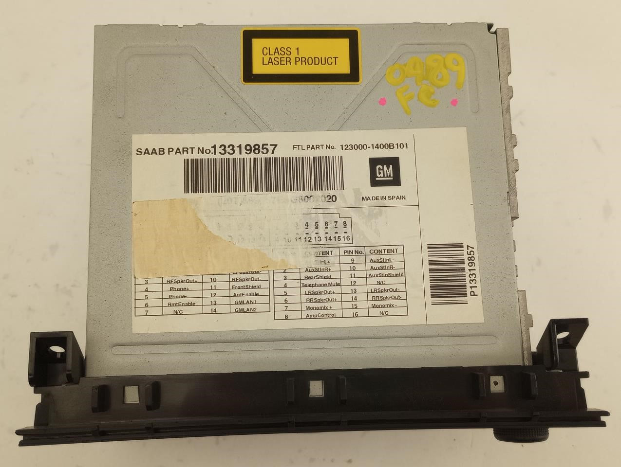 Saab 9-3 Six Disc CD AM FM Radio Head Unit