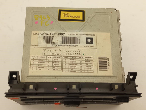 Saab 9-3 Six Disc CD AM FM Radio Head Unit