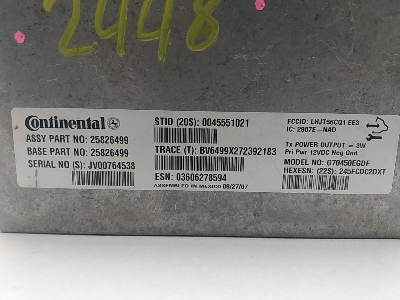 Saab 9-3 On Star Communication Control Module