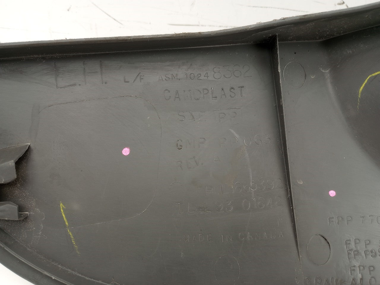 Chevrolet Camaro Pair Of Rear Cargo Speaker Cover Trims