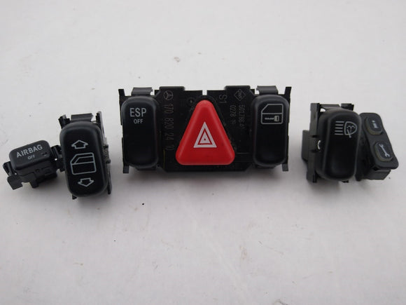 Mercedes SLK320 Set Of 5 Dashboard Control Switches
