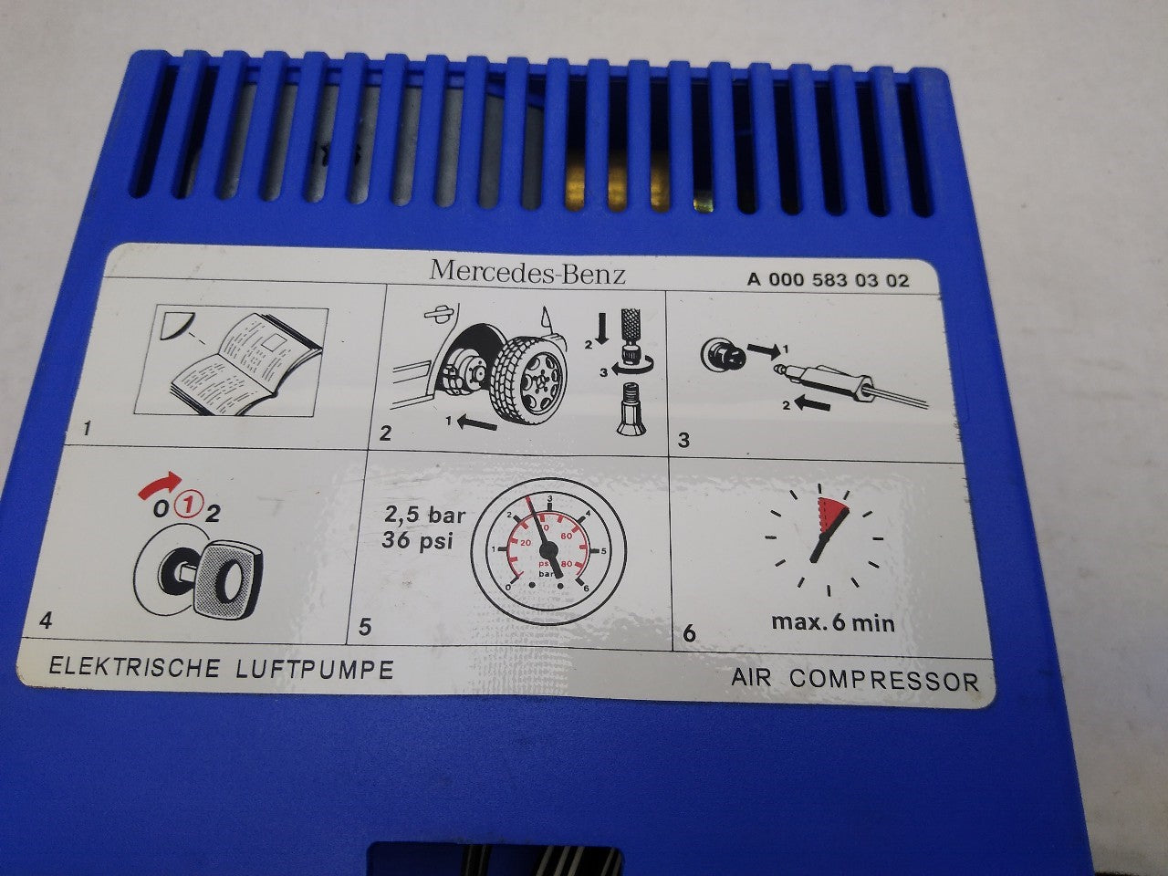 Mercedes SLK230 Tire Air Compressor