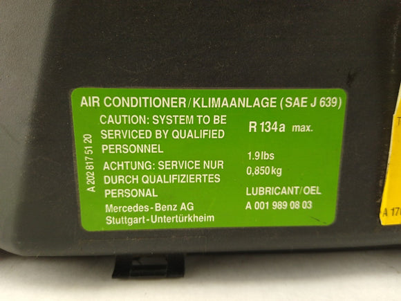 Mercedes SLK230 Engine Fuse Box Housing