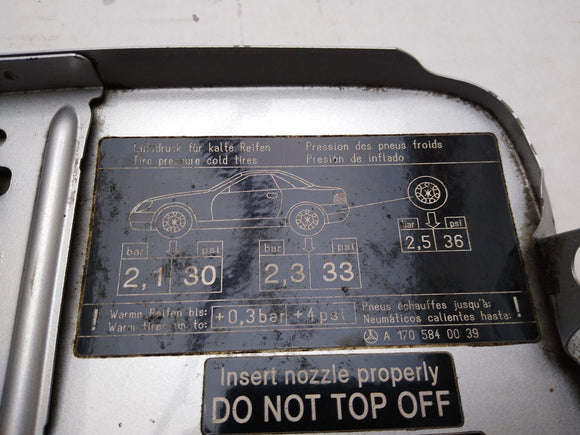 Mercedes SLK320 Fuel Filler Door