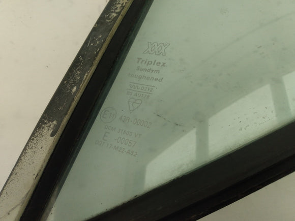 Jaguar XJS Driver Left Front Door Window Vent Glass