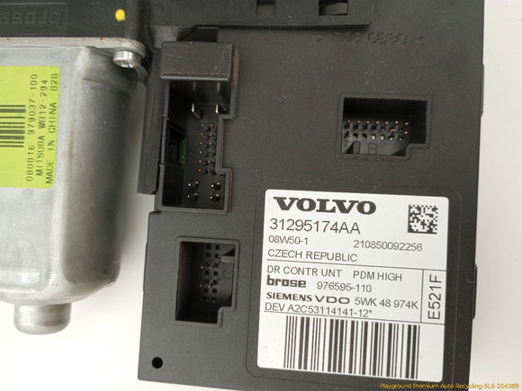 Volvo C30 Passenger Right Front Power Window Motor