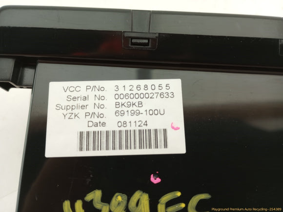Volvo C30 Climate & Radio Info Display Screen