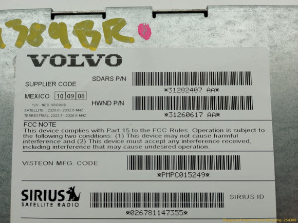 Volvo C30 Sirius Satellite Receiver Module