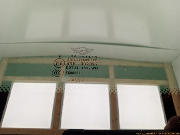 Mini Cooper S Sun Roof Window Glass