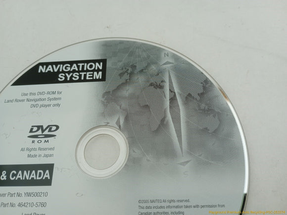 Land Rover LR3 Navigation System Disc