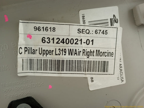 Land Rover LR4 Passenger Right Upper C Pillar Trim