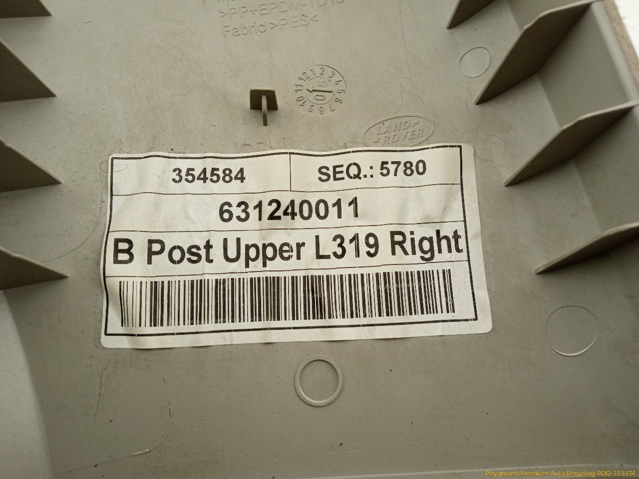 Land Rover LR3 Passenger Right Upper B Pillar Trim