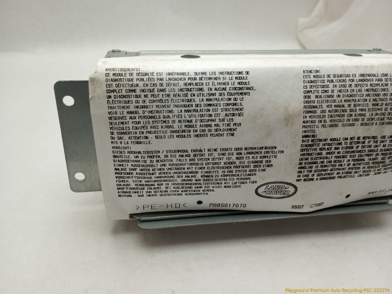 Land Rover LR3 Passenger Right Dashboard Airbag