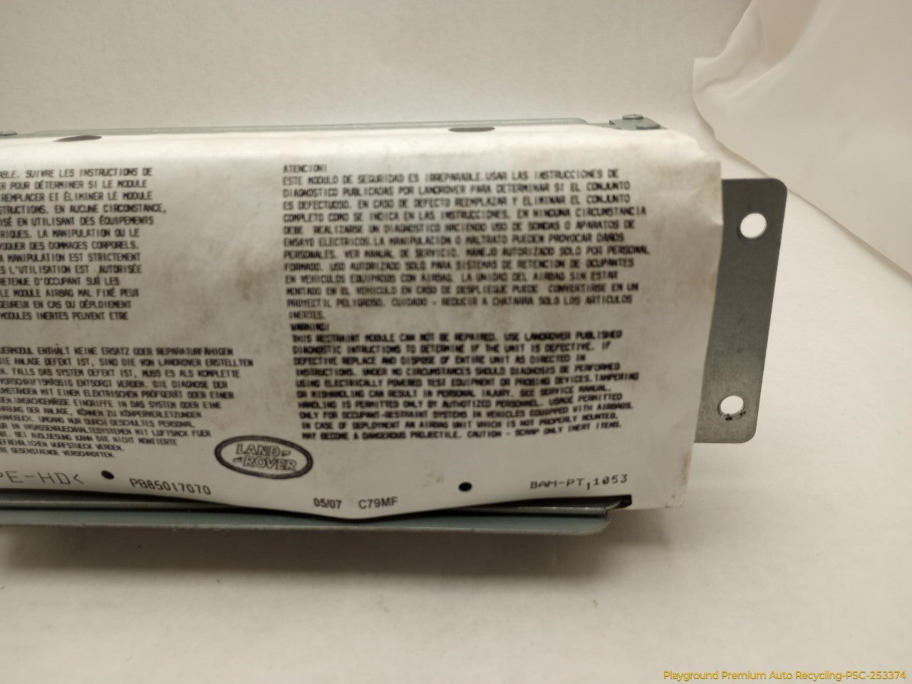 Land Rover LR3 Passenger Right Dashboard Airbag