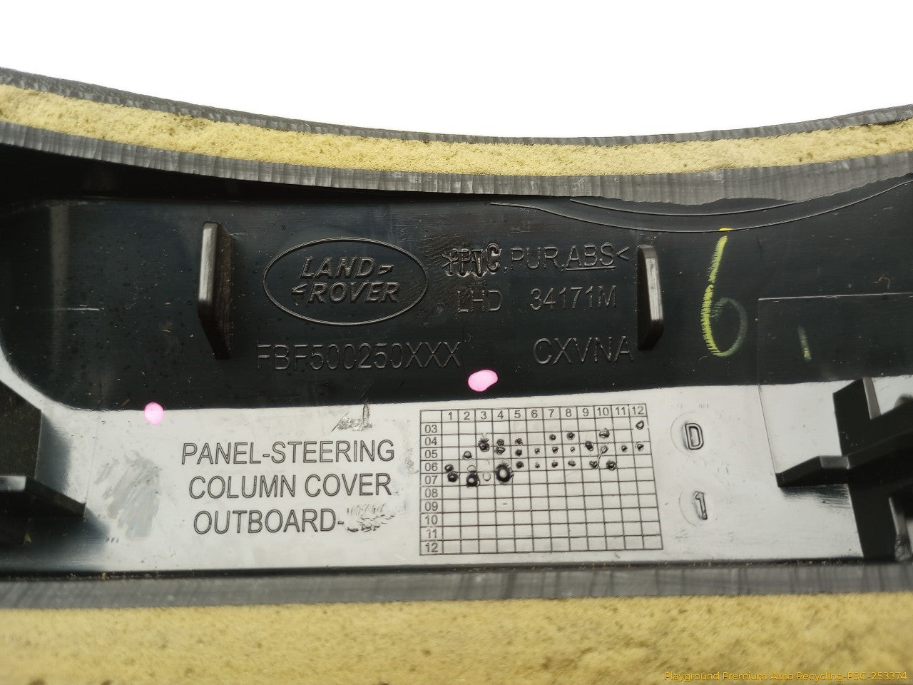 Land Rover LR3 Steering Column Inboard & Outboard Cover Trim