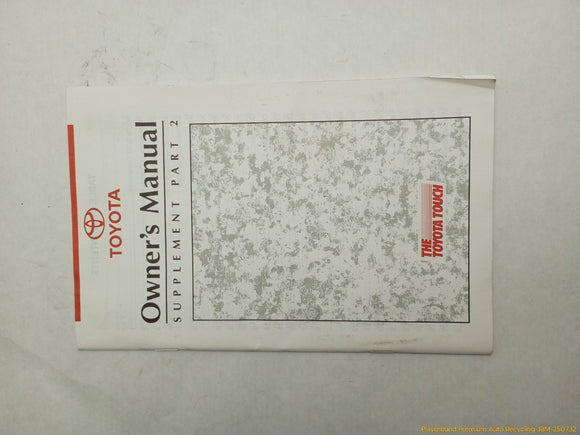 Toyota Celica Owners Manual Booklet