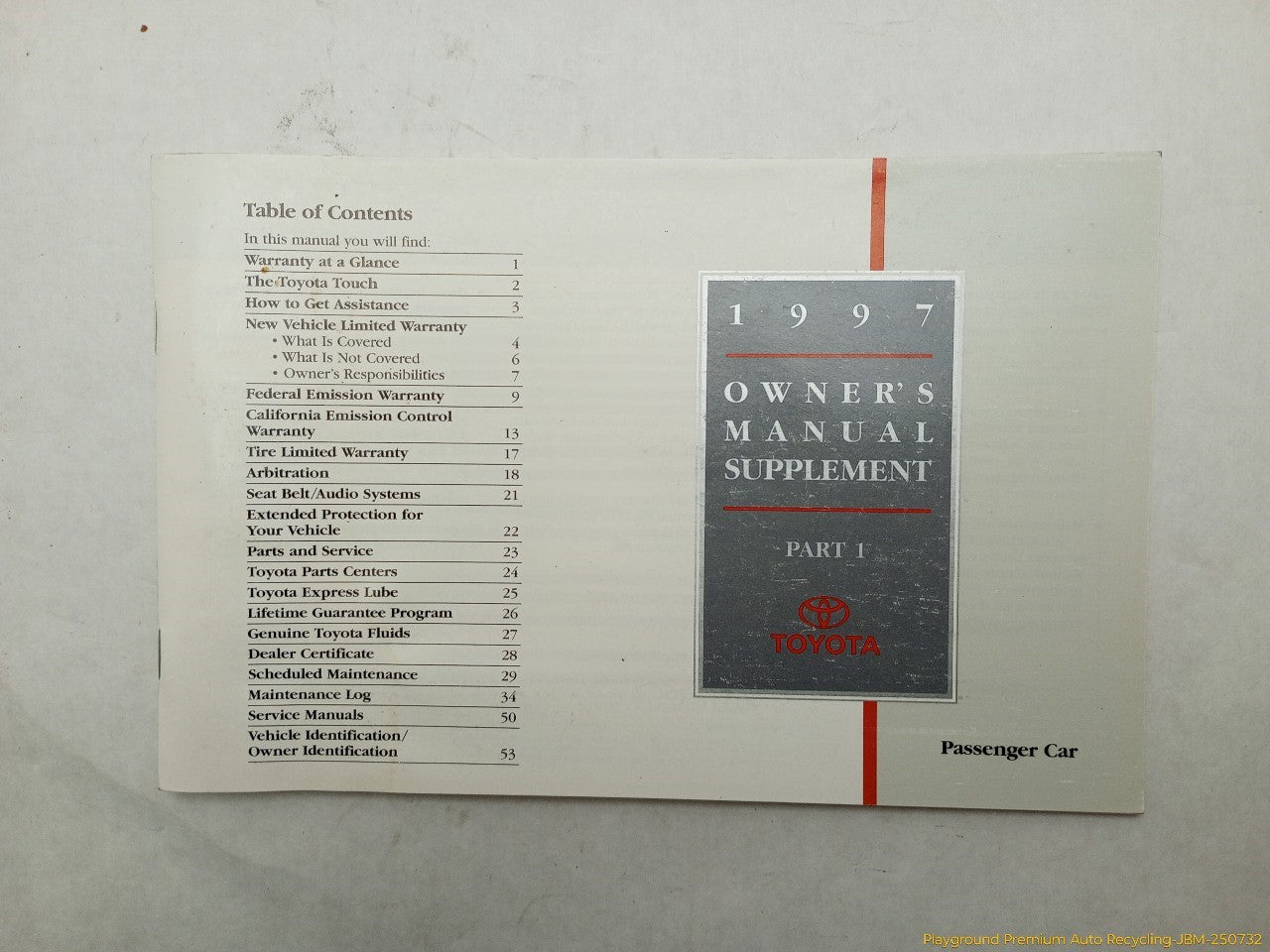Toyota Celica Owners Manual Booklet