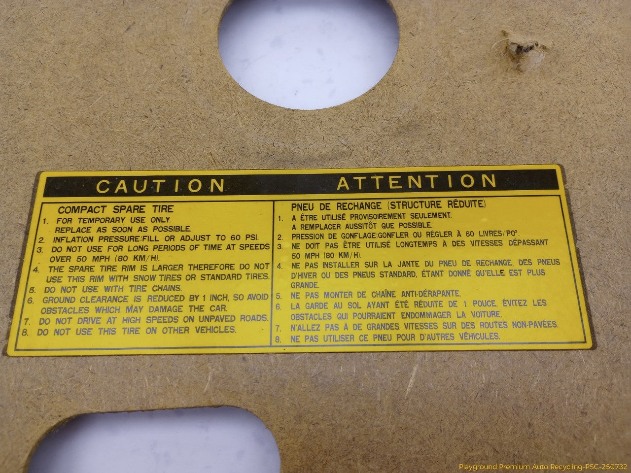 Toyota Celica Spare Wheel Board Cover