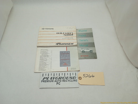 Toyota 4Runner Owners Manual Booklet