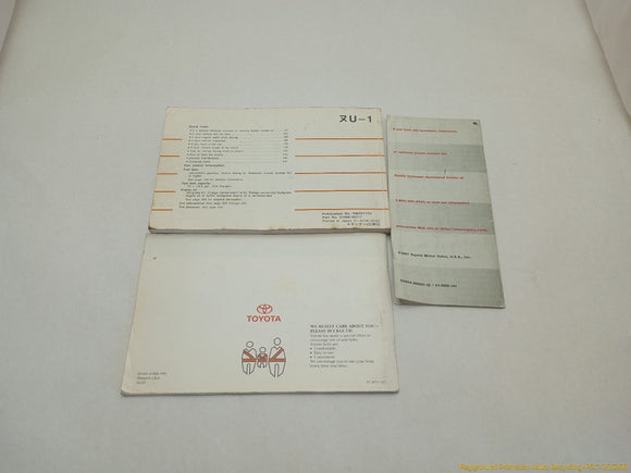 Toyota 4Runner Owners Manual Booklet