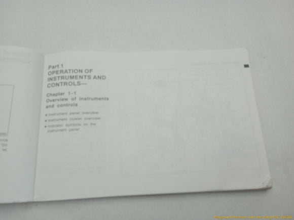 Toyota 4Runner Owners Manual Booklet