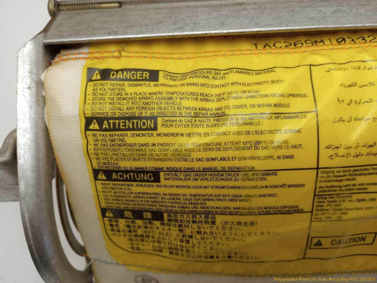 Toyota 4Runner Passenger Right Dashboard Airbag