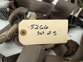 Toyota 4Runner Set Of 5 Rear Seat Belt Retractor And Buckles - 0