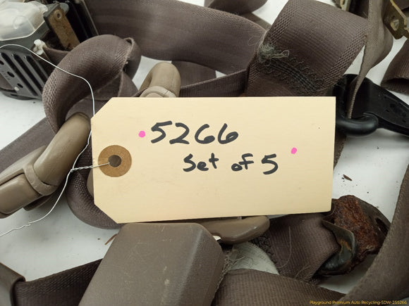 Toyota 4Runner Set Of 5 Rear Seat Belt Retractor And Buckles