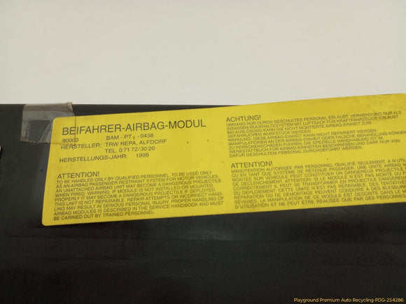 BMW 318ti Passenger Right Dashboard Airbag