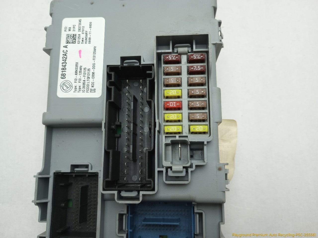Fiat 500 Body Control Module Fuse Box
