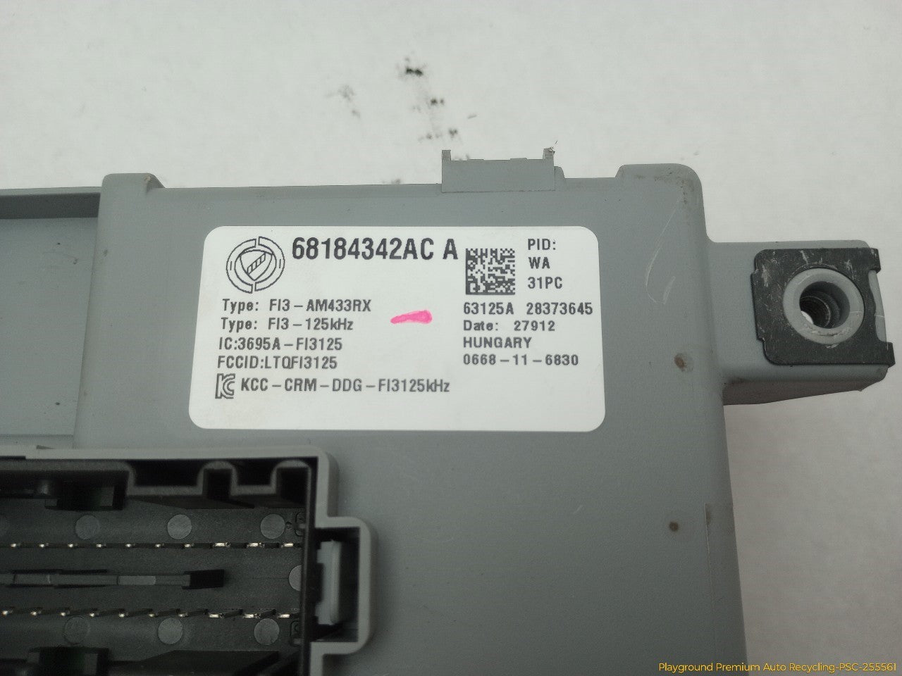 Fiat 500 Body Control Module Fuse Box
