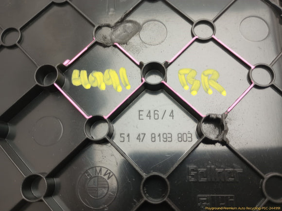 BMW 330XI Trunk Battery Luggage Tray Cover