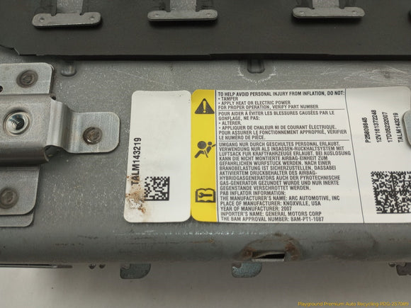 Hummer H3 Passenger Right Dashboard Airbag