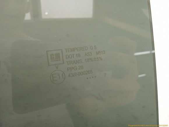 Hummer H3 Passenger Right Rear Door Window Glass