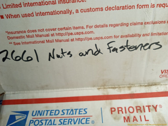 Hummer H3 Dismantling Hardware Fasteners Bolts & Nuts