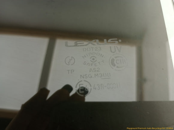 Lexus IS300 Driver Left Rear Door Window Glass