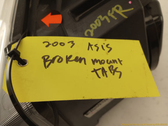 Land Rover LR2 **AS IS** Passenger Right Head Lamp