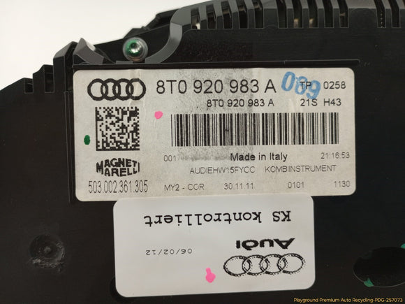 Audi A5 Instrument Cluster Speedometer