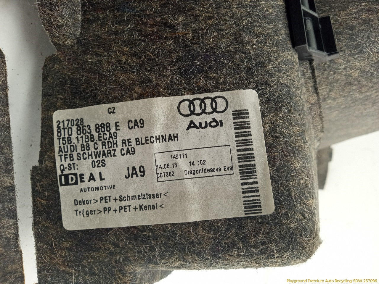 Audi A5 Passenger Right Trunk Side Trim