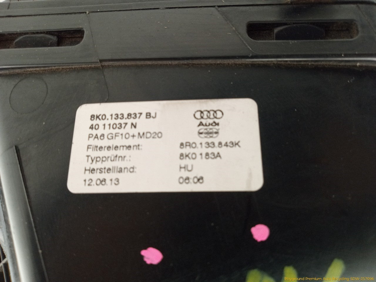 Audi A5 Air Cleaner Box Housing