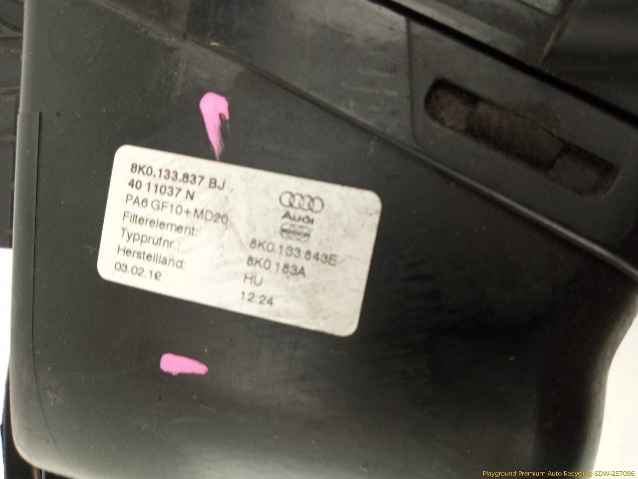Audi A5 Air Cleaner Box Housing
