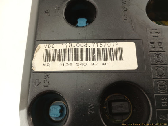 Mercedes SL320 Instrument Cluster Speedometer