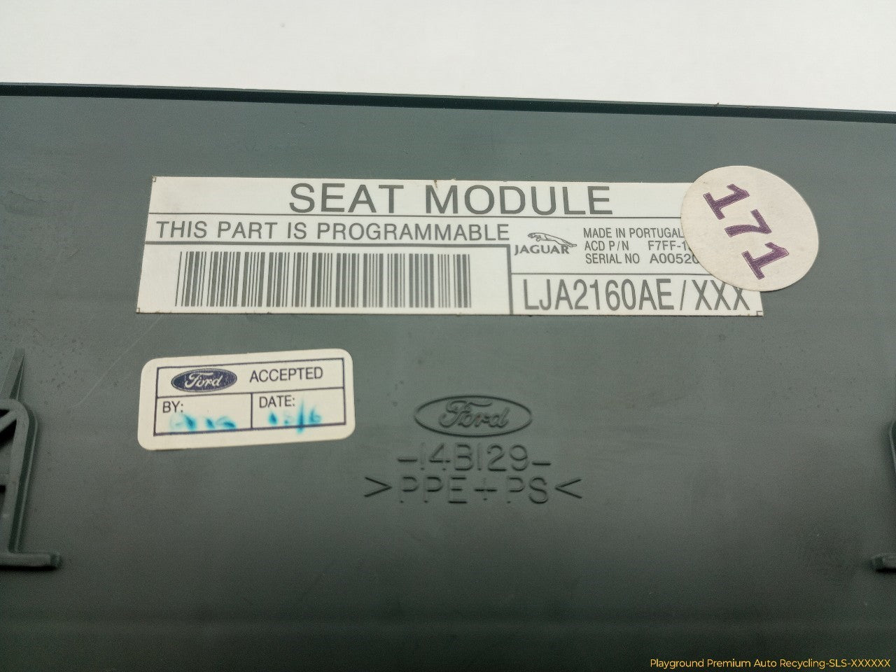 Jaguar XK8 Passenger Right Front Seat Control Module