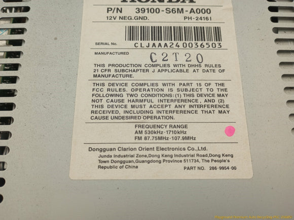 Acura RSX Radio Audio CD Player