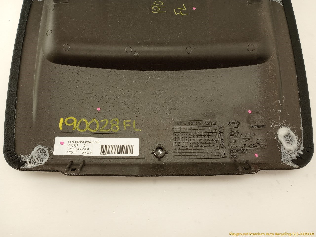 BMW 328I Driver Left Front Seat Back Plate Trim