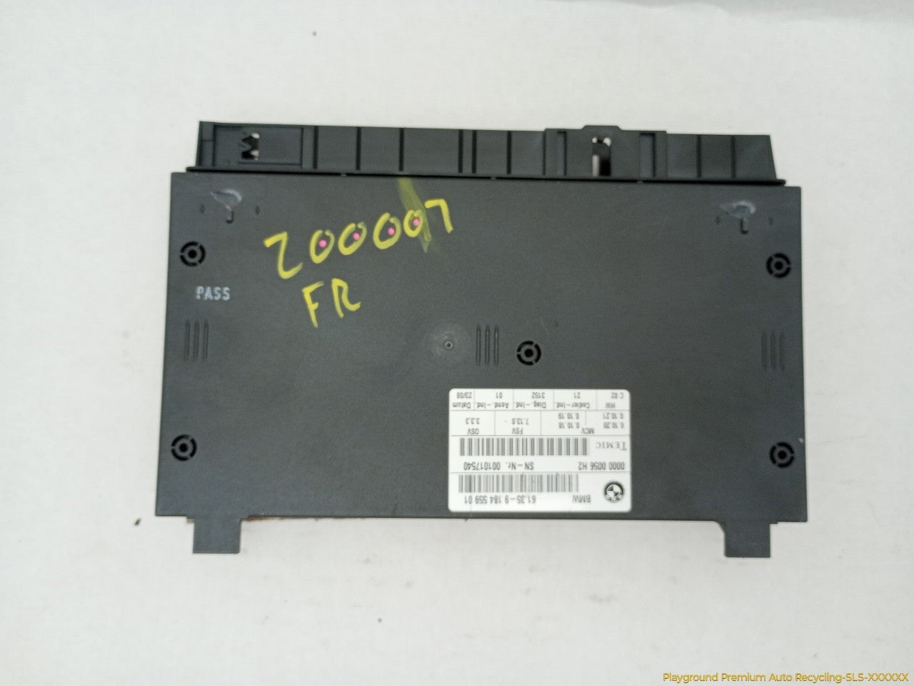 BMW 535I Passenger Right Front Seat Control Module