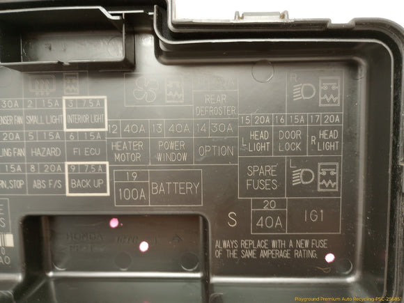 Acura RSX Engine Fuse Box
