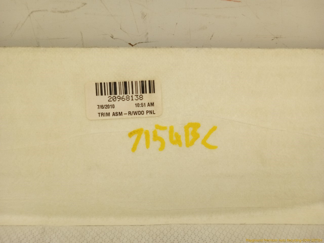 Cadillac CTS Rear Parcel Shelf Panel