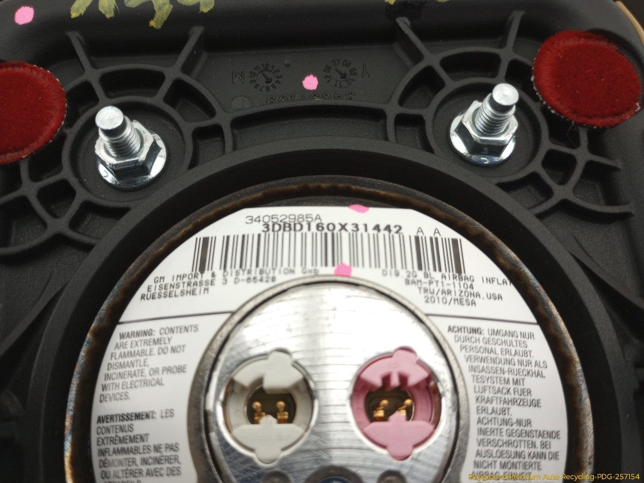 Cadillac CTS Steering Wheel Airbag